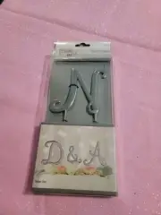 D&A Initial "N" Studio his & hers cake topper Wedding Graduation Celebration