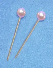 Dreamz VINTAGE REPRODUCTION of PINK PEARL GoldPL STUD EARRINGS for Barbie doll