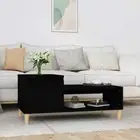 Wooden Coffee Table Black 100x50x45cm Modern Sofa Lounge Side Lamp Storage