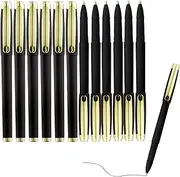 1.0mm Bold Point Pens,Black Ink Gel Pens,With Large Ink Cartridge,12 Pack,WINYOOD(GP-3361)