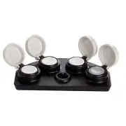 4 Dish Watch Oil Dip Tool Watch Oiler Dish With Cover Watch Repairing Access HR6