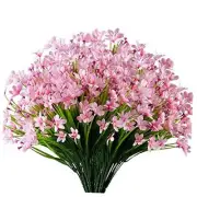Bundles Artificial Daffodils Flowers, Fake Artificial Greenery UV 6 Pink