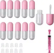 10 Pcs 2 ml Empty Lip Gloss Tubes Containers, Lip Balm Bottle with 5 ml Refillable Squeeze Tube