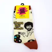 Oooh Yeah Socks Womens Size 5-10 Bob Ross Happy Lil Accidents Crew Socks 1 Pair