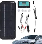 Solar Panel Car Battery Charger - 20w Portable Solar Powers Kit, Waterproof 12v/24v Solar Charger, Battery Maintainer | Durabless Solar Panel Design for Carss, Trucks, Motorcycles, Rvss, Snowmobiles