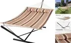 Hammocks Portable Hammock with Stand, 2 Person Outdoor Hammock, Max 475lbs