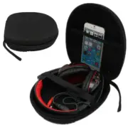 Black Hard Shell Carry Headphone Headset Earphone Case Bag Collector Pouch S~GY