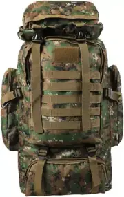80L Military Tactical Backpack Rucksack Hiking Camping Outdoor Trekking Army Bag