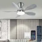 Ceiling Fans with Lights, 33Inch Low Profile Ceiling Fan with Remote and App ...