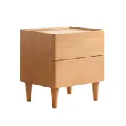 MIUZ Scandinavian Bedside Table - Minimalist Wood Nightstand with Storage