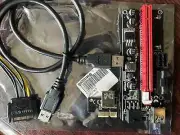 PCI-E 1x to 16x Powered USB3.0 GPU Riser Extender Card USA stock - 6 pack NEW