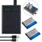 2X EN-EL19 Battery& LCD Charger for Nikon Coolpix A100 A300 W100 S32 S100 S2500
