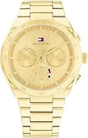 [Tommy Hilfiger] Carrie Ionic Plated Thin Gold Steel Light Champagne Dial Women's Watch