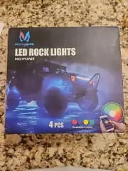 MICTUNING RGB LED Rock Lights Bluetooth Controller Neon Lamp 4x Pods Free Ship