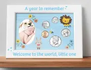 Whitman's Baby's Birthyear Coin & Photo Frame - Boy Theme