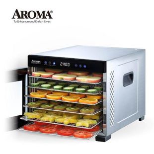 【強勢升級款】美國 AROMA 紫外線全金屬六層溫控乾果機 AFD-965SDU