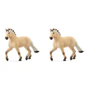 2x Schleich Kids/Childrens Toy Play Figurine Norwegian Fjord Horse Mare 3y+