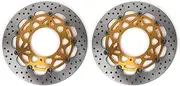 Floating Front Brake Discs Rotors for Suzuki GSX-S1000F ABS 2015-2022, GSX-S1000GT 2022-2023, GSX-S1000GX 2024, GSX-S1000 Katana 1000 2019-2024, Motorcycle Replacement Accessories Parts Gold