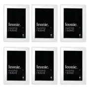 6PK Unigift 40x50cm Iconic MDF Glass Photo Frame Picture Holder - White