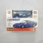 Bburago Metal Kit blue 1997 Corvette Coupe. 1:43. Diecast. Made in Italy