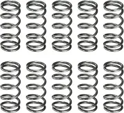 uxcell 10Pcs Compression Spring, 5mm OD, 0.6mm Wire Size, 10mm Free Length, Spring Steel Construction Extended Mechanical Compression Springs for Shop and Home Repairs, Silver Tone