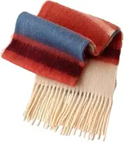[Generic] Stylish Rainbow Scarf For Women Warm Winter Scarves Ladies Scarf Gift Set In Box Polyester Ladies Scarves Gift Boxed