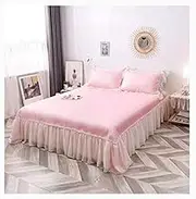 Bed Valance Skirt Ruffled Bed Skirt Wrap Around King Size Ingle Double Valances Platform Dust Ruffle with Count Microfiber Wrinkle Free