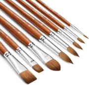Sable Watercolor Brushes Professional, Fuumuui 8Pcs Kolinsky Sable Brush Set