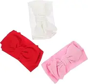 Toyvian 3pcs Headband Bow Hair Accessories for Newborns for Parties and Photography Soft Knitted for Comfort and Style