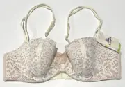 NWT B.Tempted by Wacoal Women’s Balconette Bra 36B White Pink