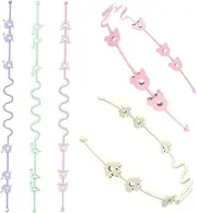 Baby Dummy Clips, 5 Pack Pacifier Clips for Babies Boys and Girls, Pacifier Strap Holder Clip, Keeps Pacifier Clean - Silicone Soft and Flexible, Applies to Strollers, High Chair, Cribs, Car Seat