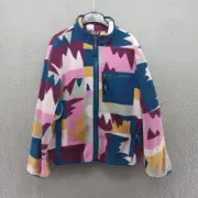 Patagonia Jacket Womens Medium Marble Pink Blue Geometric Zip Synchilla Frontera