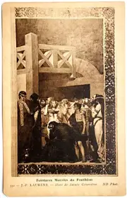 Postcard J. P. Laurens Peintures Murales du Pantheon