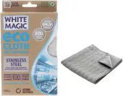 Microfibre Eco Cloth Stainless Steel Cleaning and Polishing, 2 Pack Bundle, Grey
