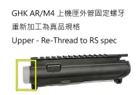 在飛比找露天拍賣優惠-加工-MWS/GHK M4/AR上機匣外管固定環螺牙改為真鐵