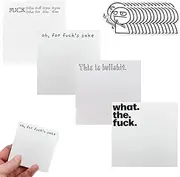 Funny Sticky Note, Fuck Black Sticky Notes, Snarky Novelty Gag Sticky Notepad, Funny Sassy Rude Desk Accessory Gifts for Friends, Co-Workers, Boss(Mixed-4Pcs)