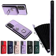 Phone Case For Samsung Galaxy S24 S23 S22 S21 S20 Ultra Plus FE A54 A34 A14 S25 Ultra Wallet Case Ring Holder Card Slot Shockproof Solid Color TPU PU Leather