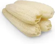 Natural Organic Loofah Sponges Large Exfoliating Shower Bath Loofah Luffa Loofa Body Scrubbers Sponges for SPA Beauty Bath and Radiant Skin, Non-Bleach, 4 Pack
