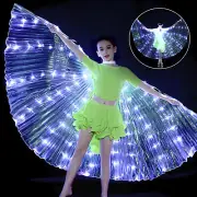 LED Angel Wings Light Up Butterfly Cape Colorful Butterfly Wings Belly UX