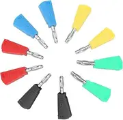 10Pcs Banana Plug - P3002 4mm Plated Speaker Banana Plug - Banana Plug Connector - Test Probe Binding Post - Stackable Design, Connect by Welding