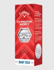 Callaway Chrome Soft Triple Track 360 Golf Balls (White, 3pk) 1 Sleeve 2024 NEW