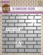 Nellie Snellen 3D Embossing Folder 6x6 Brick Wall EF3D023