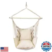 Highwild Hammock Chair Hanging Rope Swing - Max 500 Lbs - 2 Cushions Included
