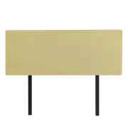 Linen Fabric Queen Bed Deluxe Headboard Bedhead - Sulfur Yellow
