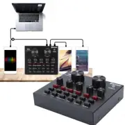 V8S Live Broadcast Sound Card Stereo Mixer Headset Microphone Webcast DD