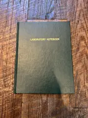 NEW Vintage Laboratory Notebook HARD COVER brown 1973 / 1993 Grid Notes Clean