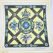 Reflections Floral Tapestry 531 Vintage Handpainted Needlepoint Canvas 14Ct
