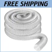 Durable 20-Foot Clear PVC Dust Hose with Steel Coils for Superior Performance