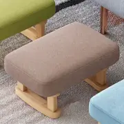 Wooden Footstool Seat Ottoman Footstool Sofa Small Bench for Bedroom Living Room