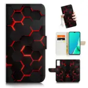 ( For Vivo Y11s ) Flip Case Cover AJ23626 Red Cell Abstract